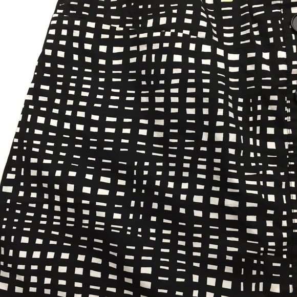 Theory Black and White Grid A-Line Skirt - Picture 13 of 13
